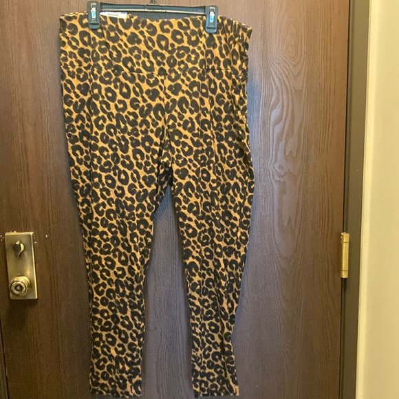 Terra & Sky Pants - NWT 2x 20/22W leopard print leggings